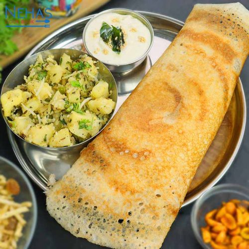 Farali dosa recipe | farali potato bhaji recipe |Farali peanut chutney ...