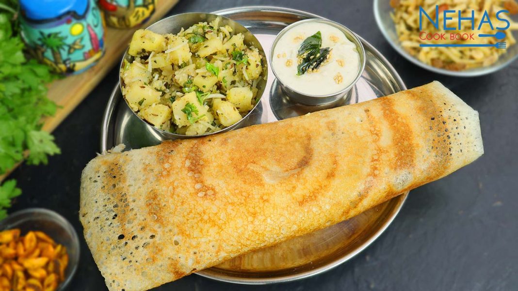 Farali dosa recipe | farali potato bhaji recipe |Farali peanut chutney ...