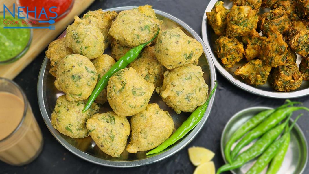2 ways Palak pakoda recipe | palak gota recipe | crispy palak bhajiya ...