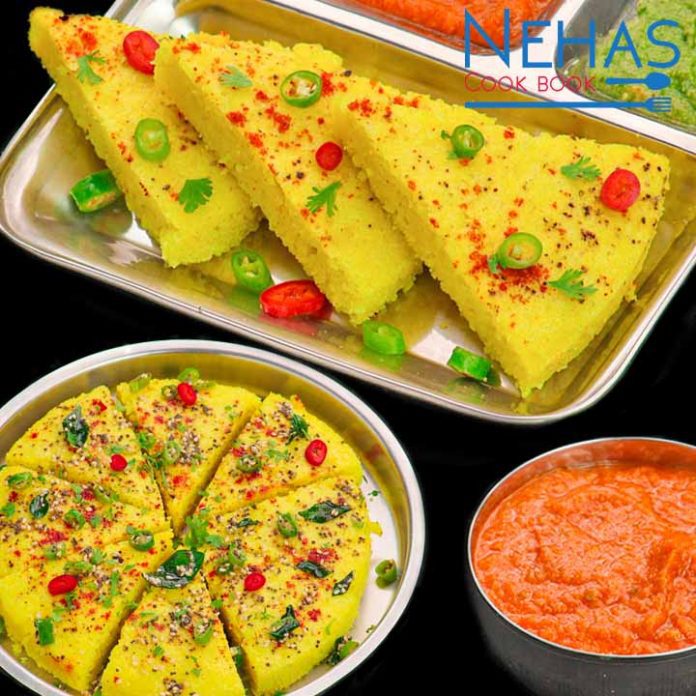 Poha dhokla instant dhokla how to make dhokla dhokla with chutney