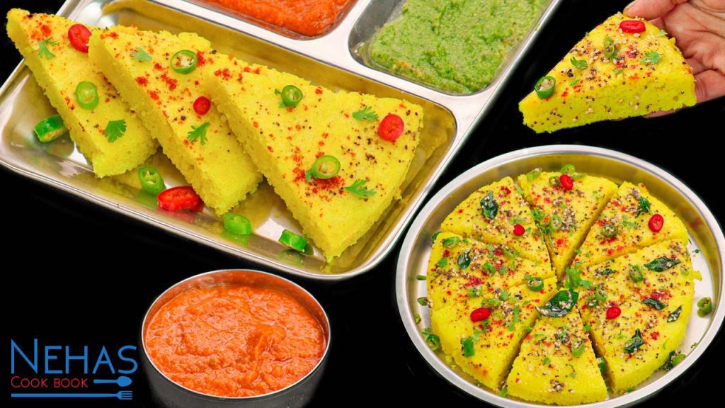 Poha dhokla instant dhokla how to make dhokla dhokla with chutney