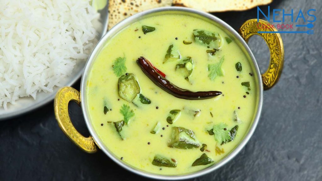 Bhindi kadhi recipe Gujarati bhinda na kadhi how to make bhinda