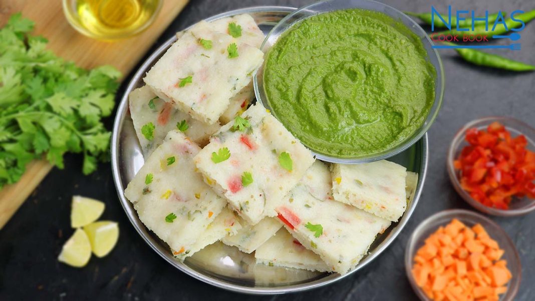 Leftover rice dhokla Instant dhokla recipe rice dhokla recipe