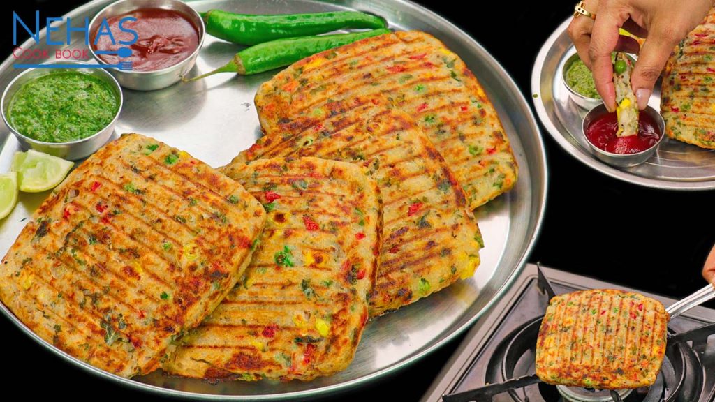 No bread sandwich sandwich without bread poha sooji snacks Nehas