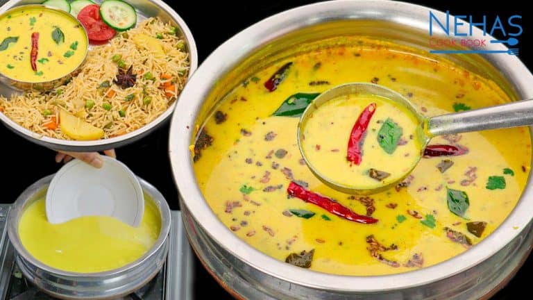Kathiyawadi kadhi pulao recipe | kathiyawadi kadhi recipe | vegetable pulao recipe | kadhi-pulao recipe