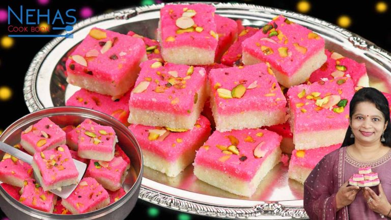Kopra pak recipe | Gujarati kopra pak | Layered coconut barfi