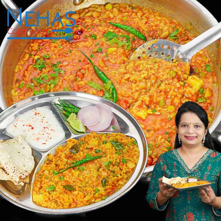 Pan Rasiya Rasiya bhat recipe | Gujarati rasiya bhat | masala bhat - Dinner Recipe ...