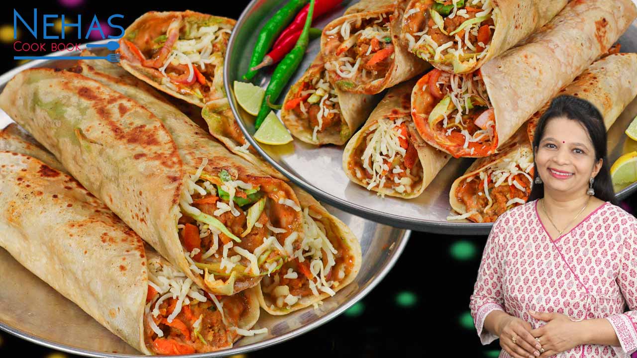 Frankie recipe | veg frankie recipe | veg kathi roll